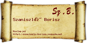 Szaniszló Borisz névjegykártya